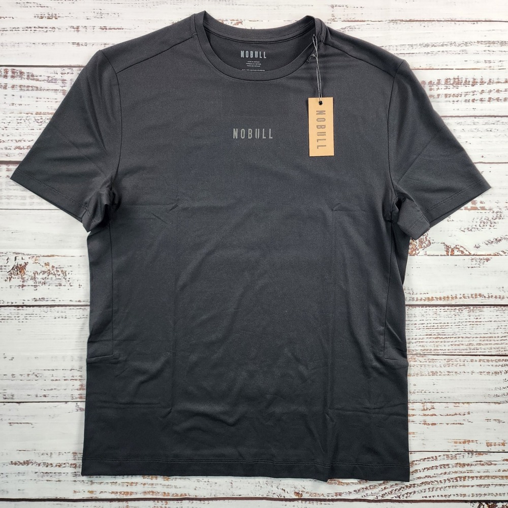 Nobull M Tech Tee Mens Medium Black Short Sleeve Workout Shirt NWT